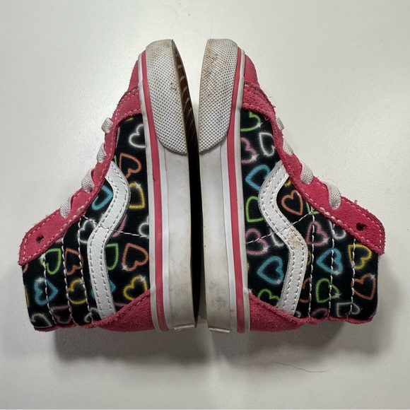 Vans Kids Pink High-Top Sneakers Toddler Size 5 - Picture 5 of 11